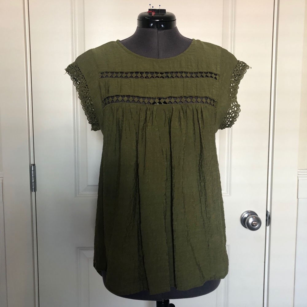 Olive Smock top